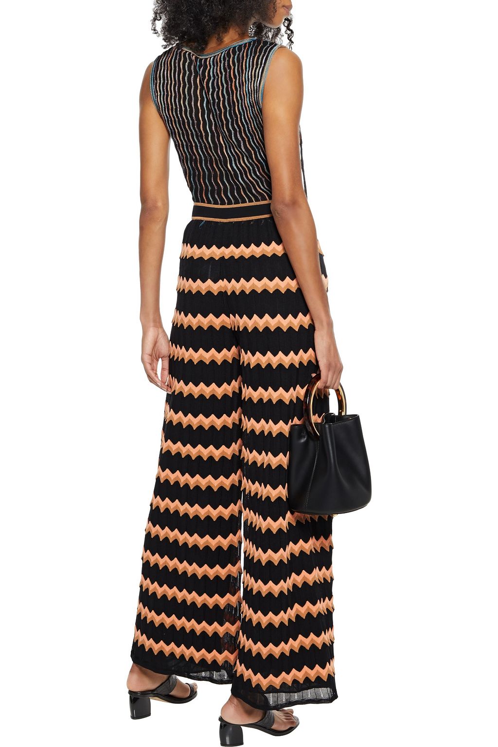 M MISSONI Crochet-knit cotton-blend wide-leg pants