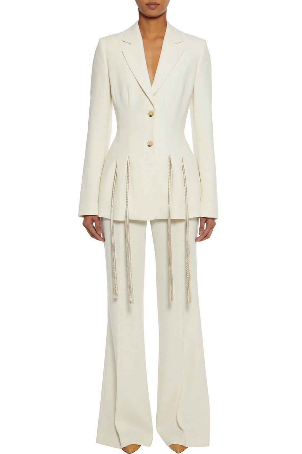 GABRIELA HEARST Maurice fringed wool-crepe blazer