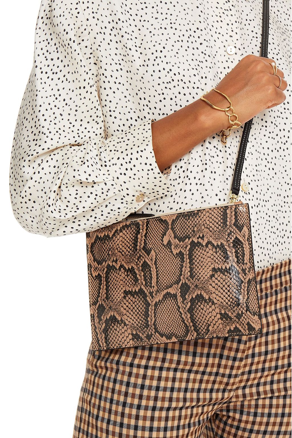 ATP ATELIER Lucca snake-effect leather pouch