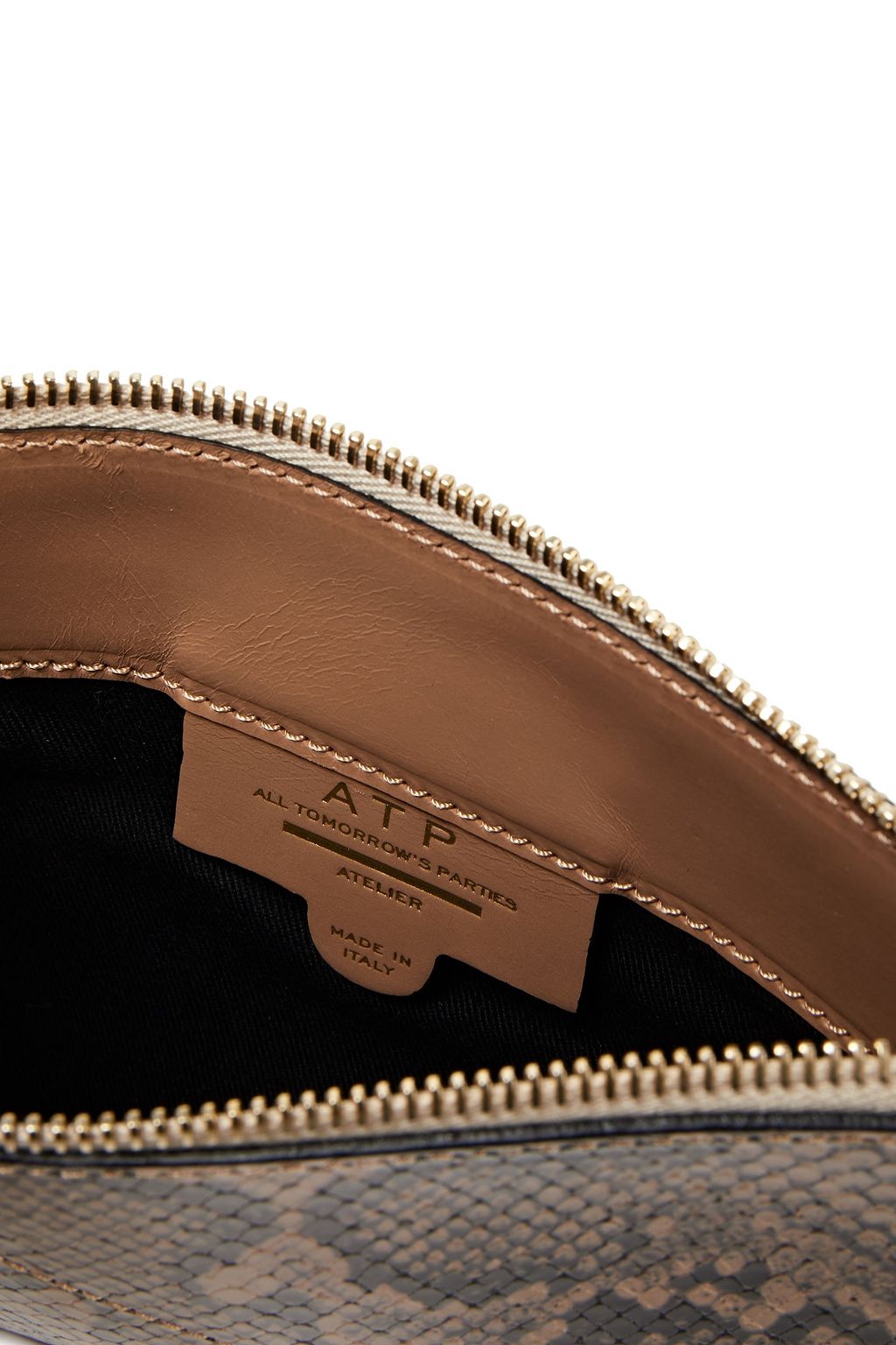 ATP ATELIER Lucca snake-effect leather pouch
