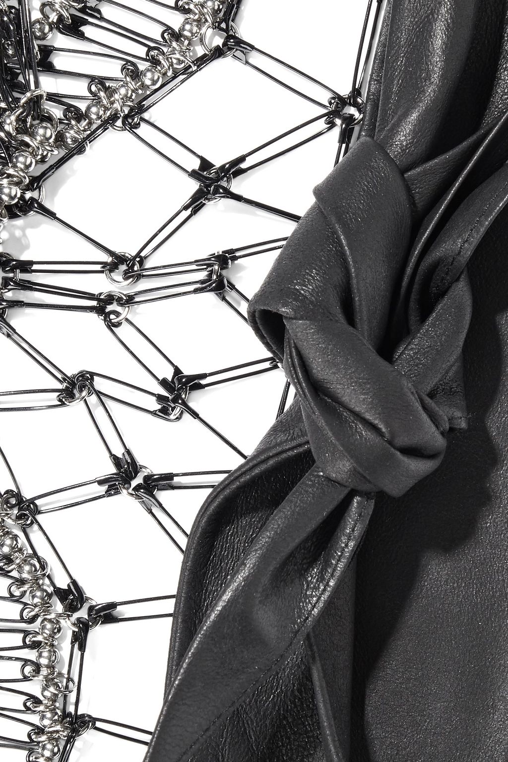 ALEXANDER WANG Embellished leather scarf
