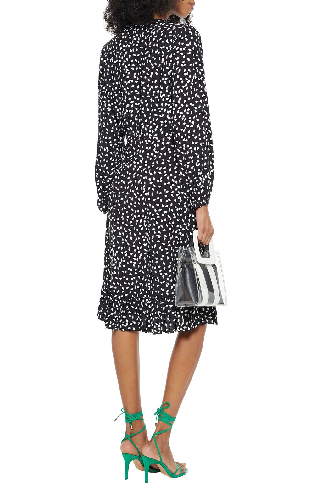 DIANE VON FURSTENBERG Campbell Midikleid aus Webstoff mit Print und Rüschen