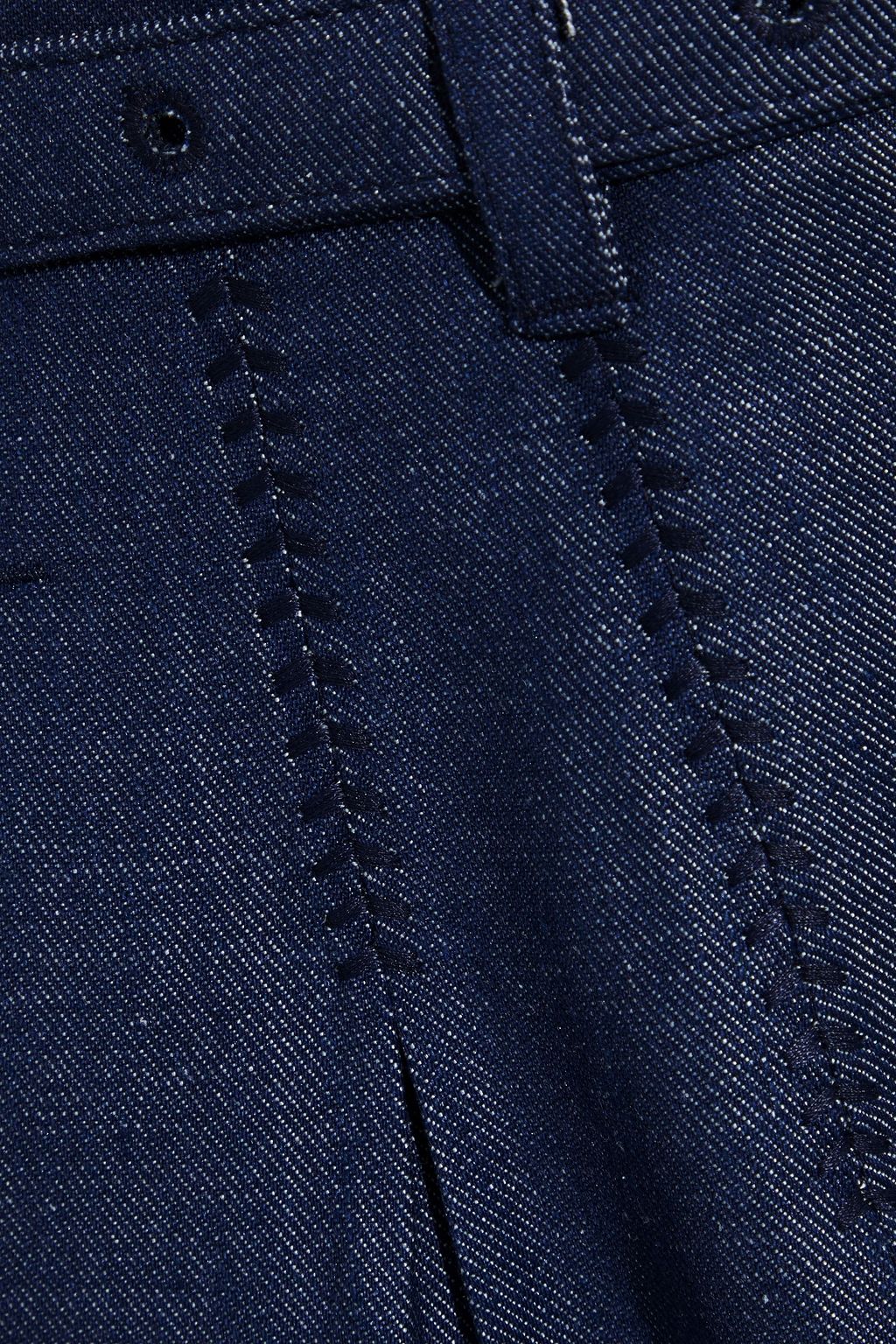 GABRIELA HEARST Vargas belted wool, silk and linen-blend wide-leg pants