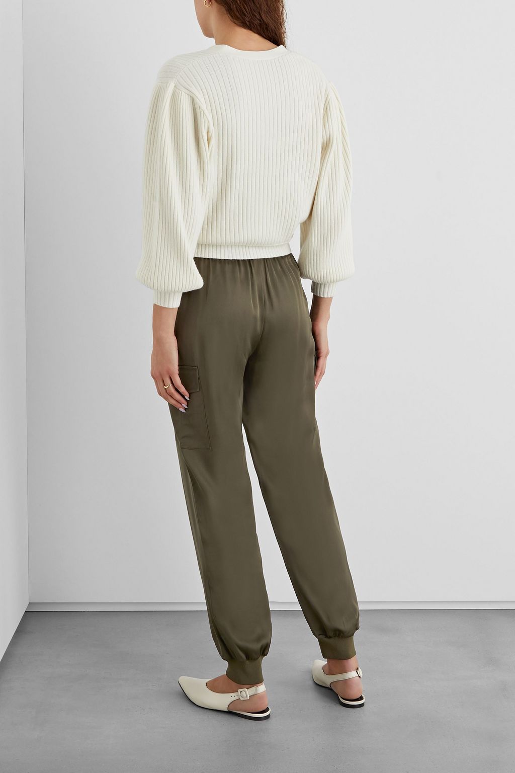 IRIS & INK Diana satin tapered pants
