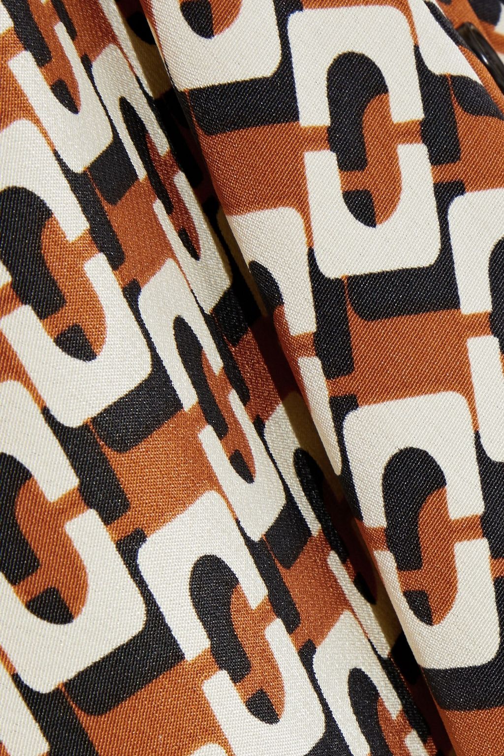 DIANE VON FURSTENBERG Prita 프린트 실크 크레이프 드 신 벨티드 셔츠 드레스