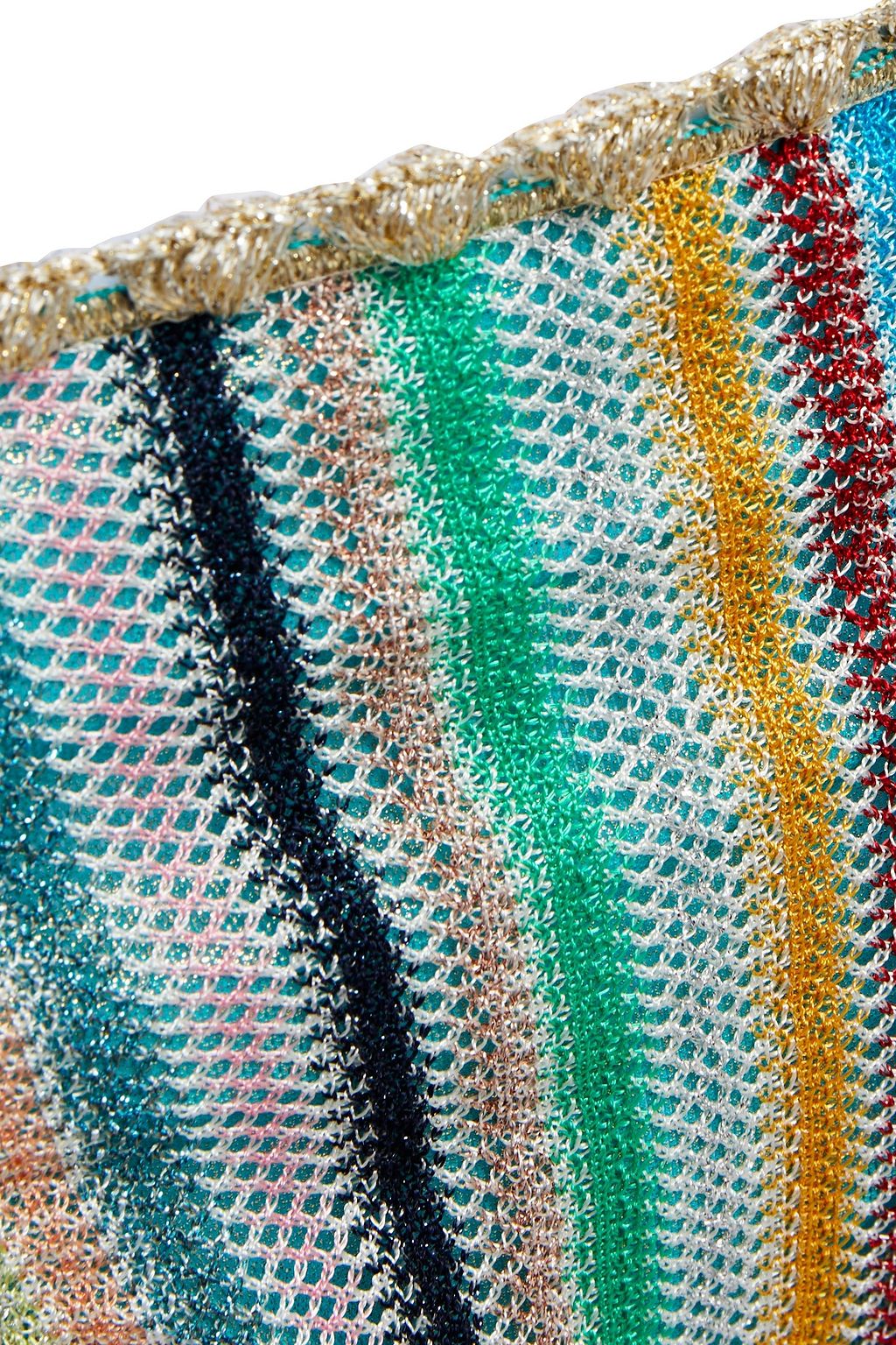 MISSONI Metallic crochet-knit low-rise bikini briefs