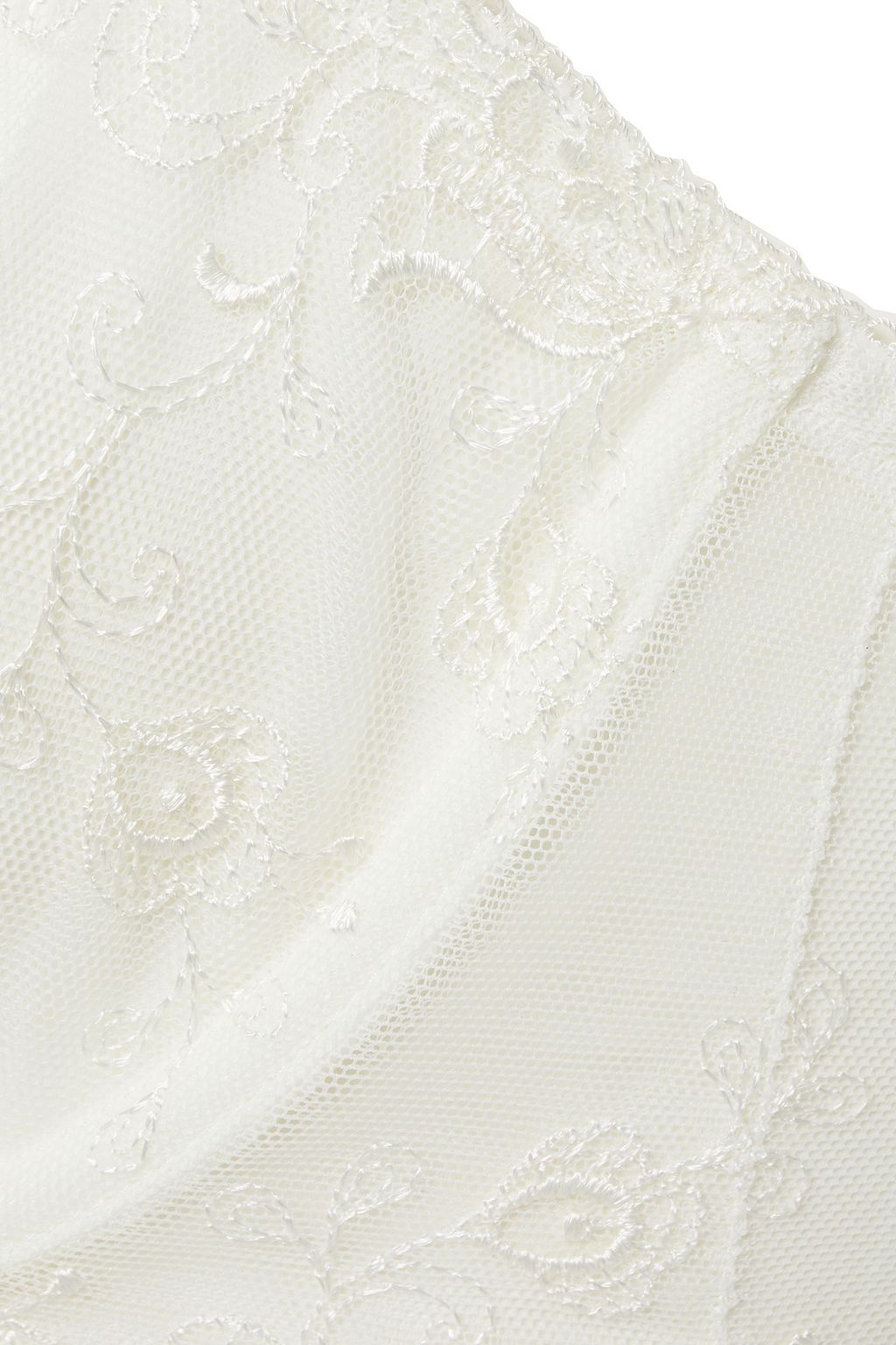 WACOAL Opulence embellished embroidered tulle balconette bra