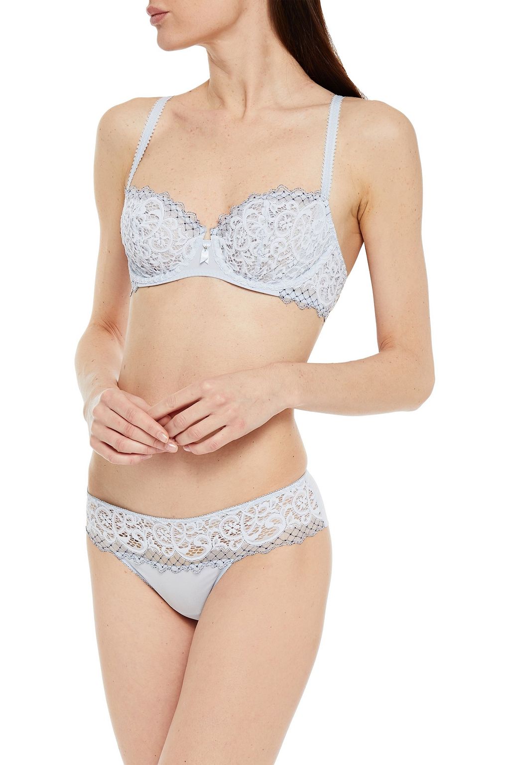 WACOAL Lace and stretch-jersey low-rise briefs