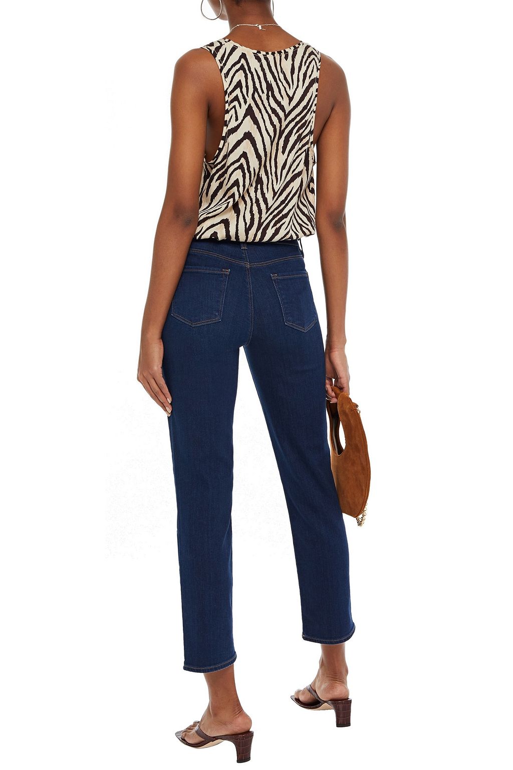 J BRAND Adele cropped mid-rise straight-leg jeans