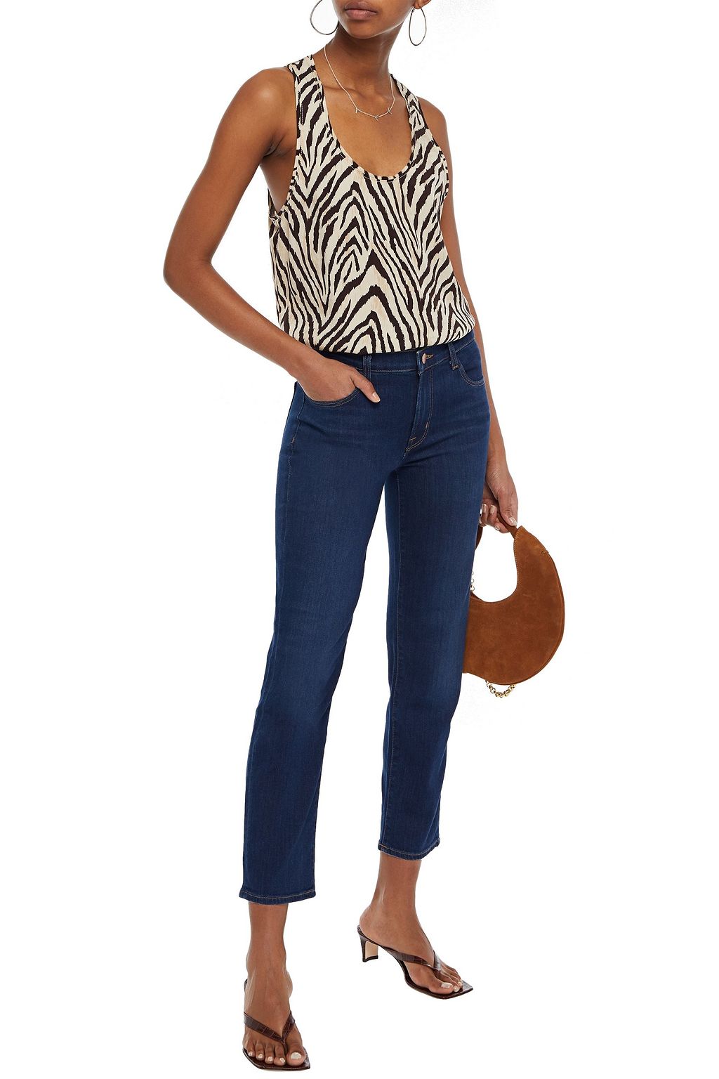 J BRAND Adele cropped mid-rise straight-leg jeans