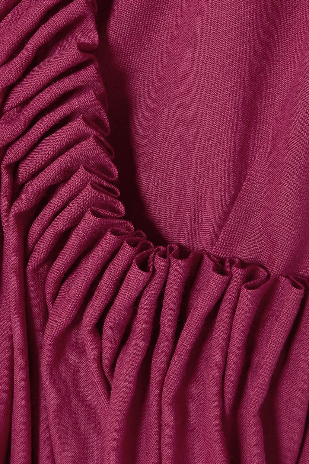 GABRIELA HEARST Woodward belted gathered wool and cashmere-blend midi dress