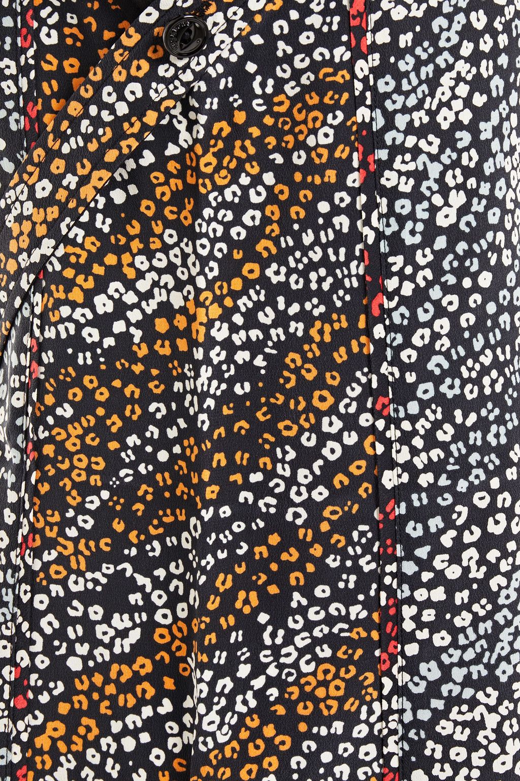 RAG & BONE Colette paneled leopard-print silk crepe de chine midi dress