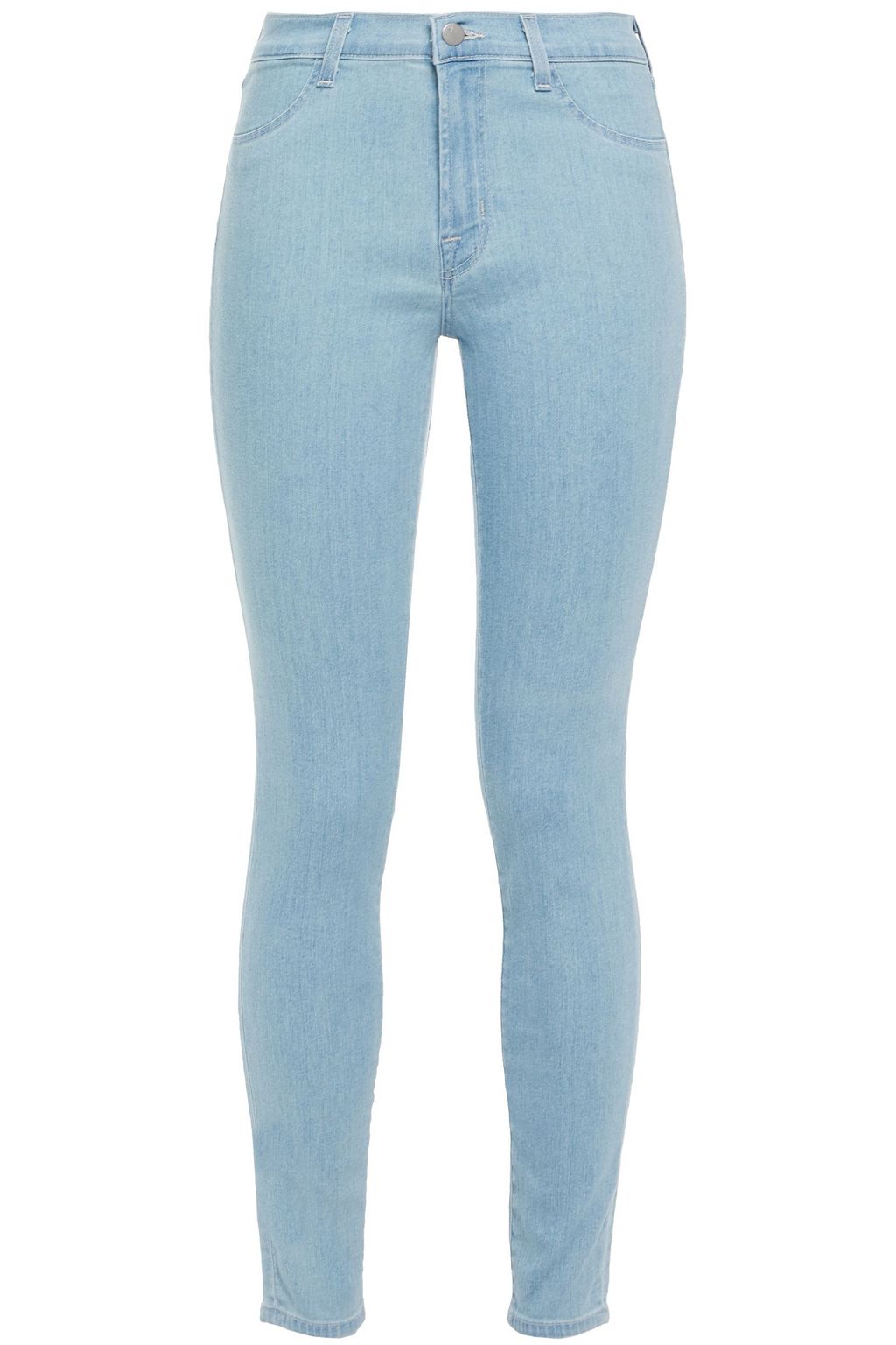 light blue high rise skinny jeans