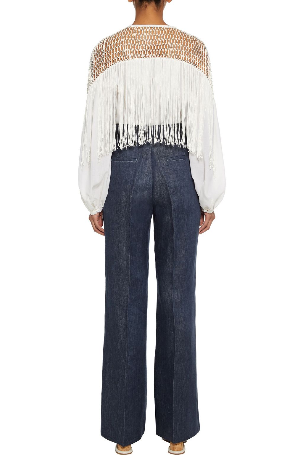 GABRIELA HEARST Alfredo pleated denim wide-leg jeans
