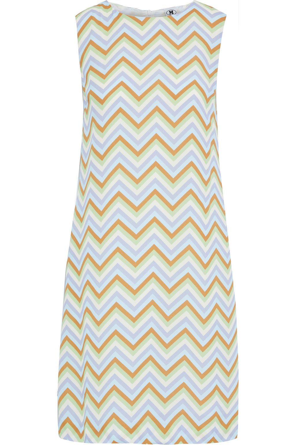 Light green Printed crepe de chine mini dress | M MISSONI | THE OUTNET