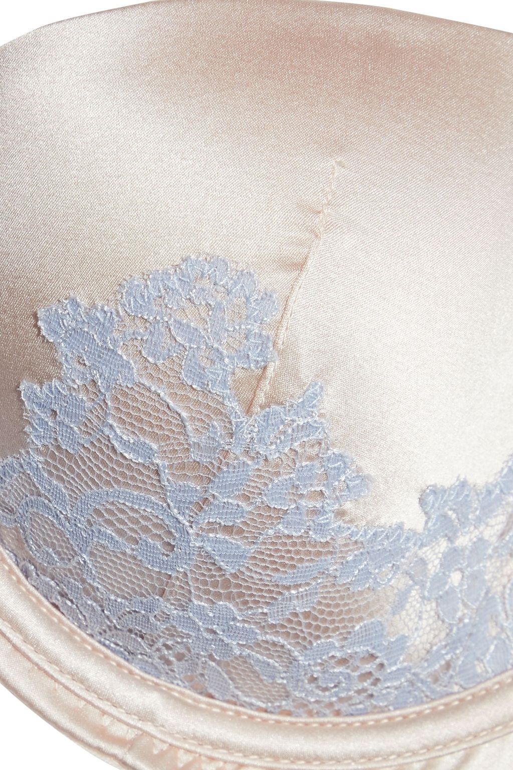 MYLA Grosvenor Square lace-trimmed stretch-silk satin balconette bra