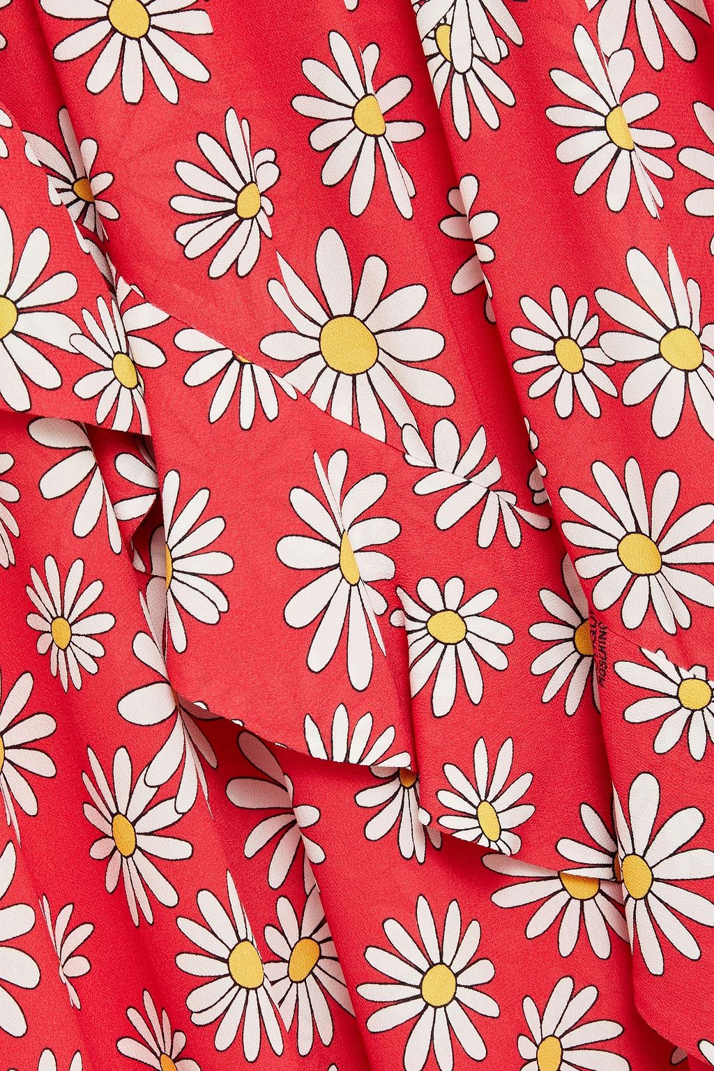 BOUTIQUE MOSCHINO Wrap-effect ruffled floral-print crepe midi dress