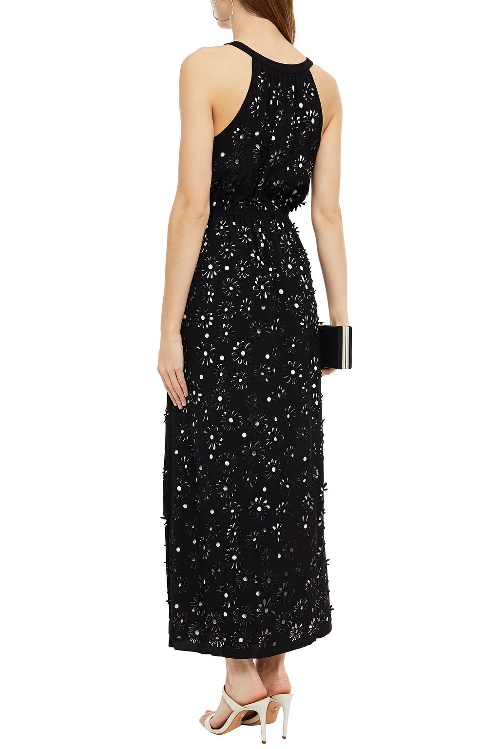BOUTIQUE MOSCHINO Laser-cut crepe maxi dress