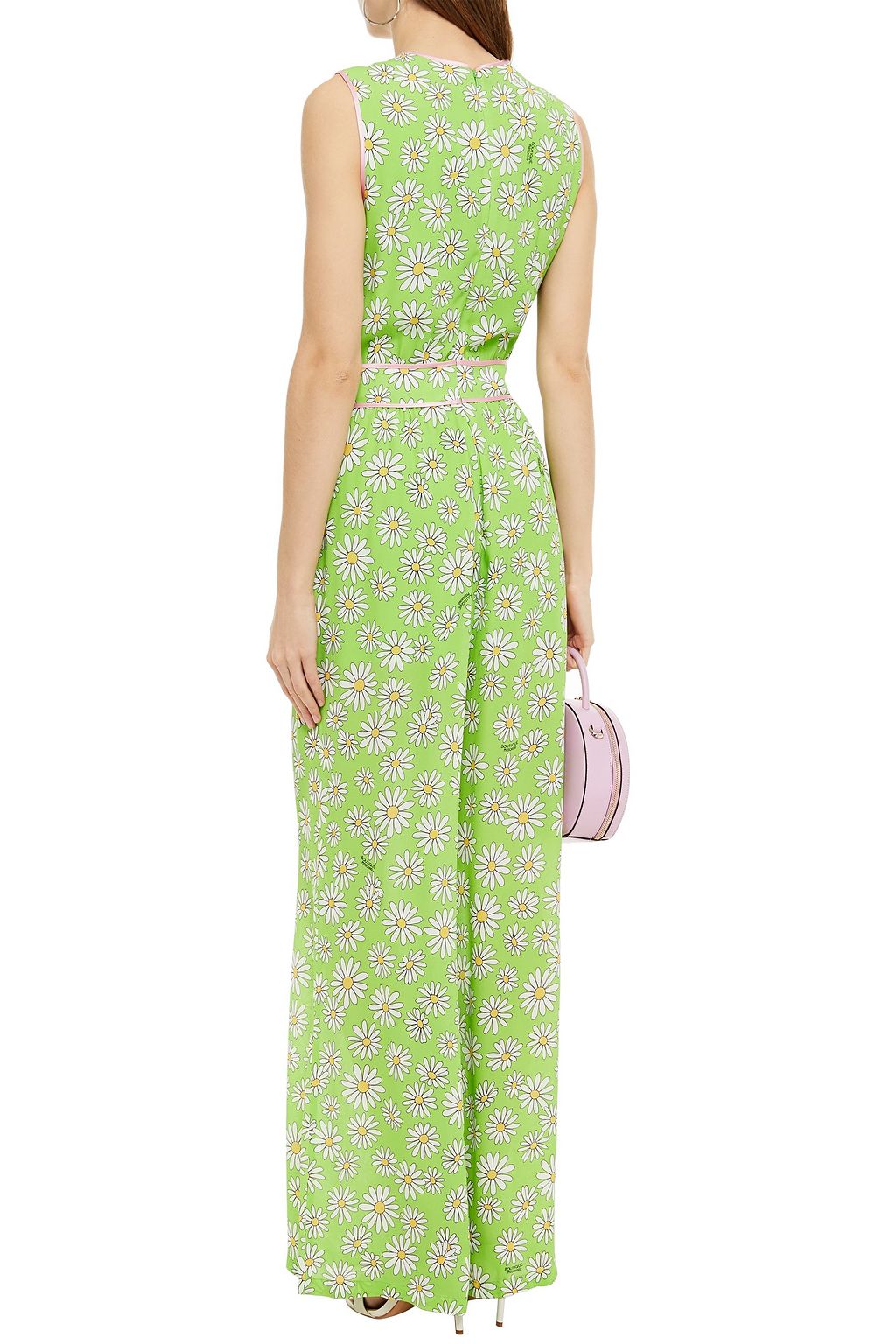 BOUTIQUE MOSCHINO Floral-print crepe wide-leg jumpsuit