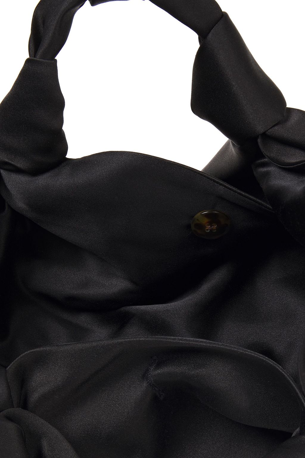 THE ROW Ascot small pompom-embellished embroidered satin tote