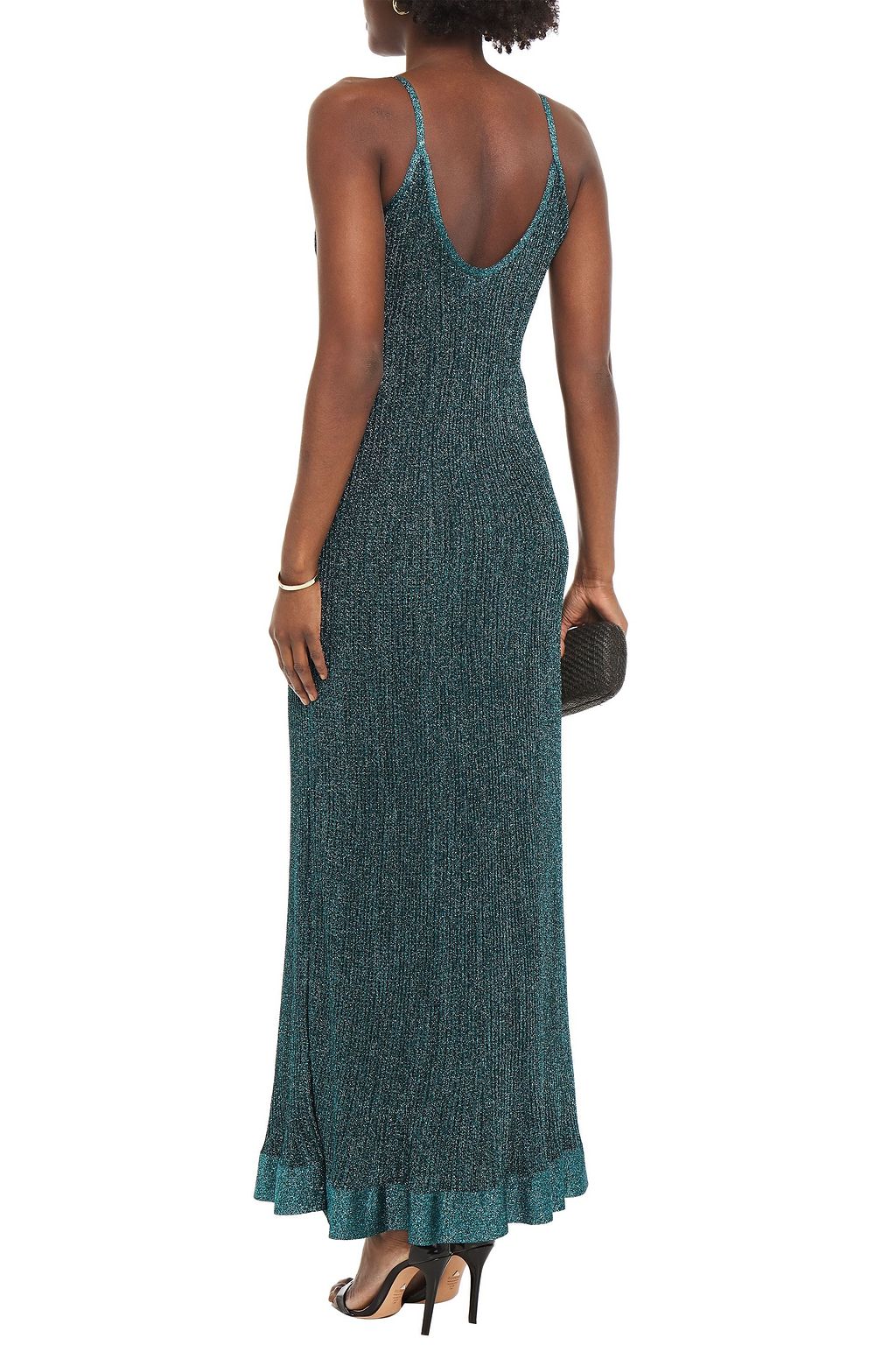 M MISSONI Metallic crochet-knit maxi dress
