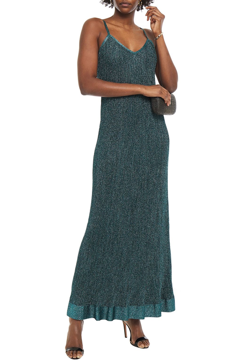 M MISSONI Metallic crochet-knit maxi dress