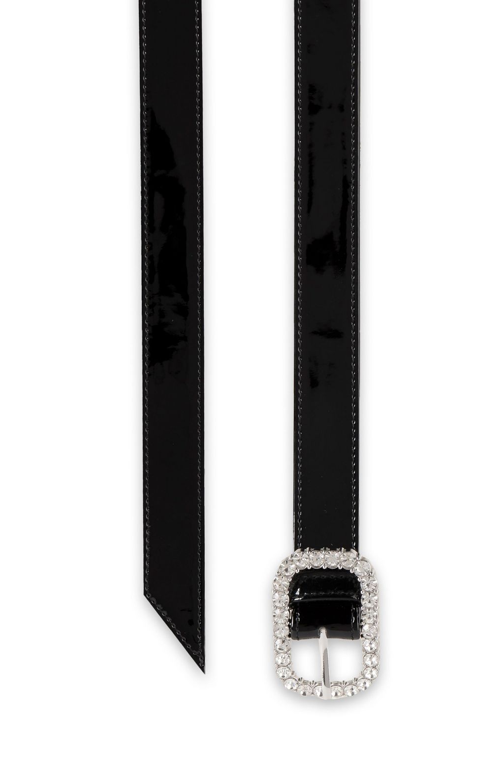 ALEXANDRE VAUTHIER Crystal-embellished patent-leather belt