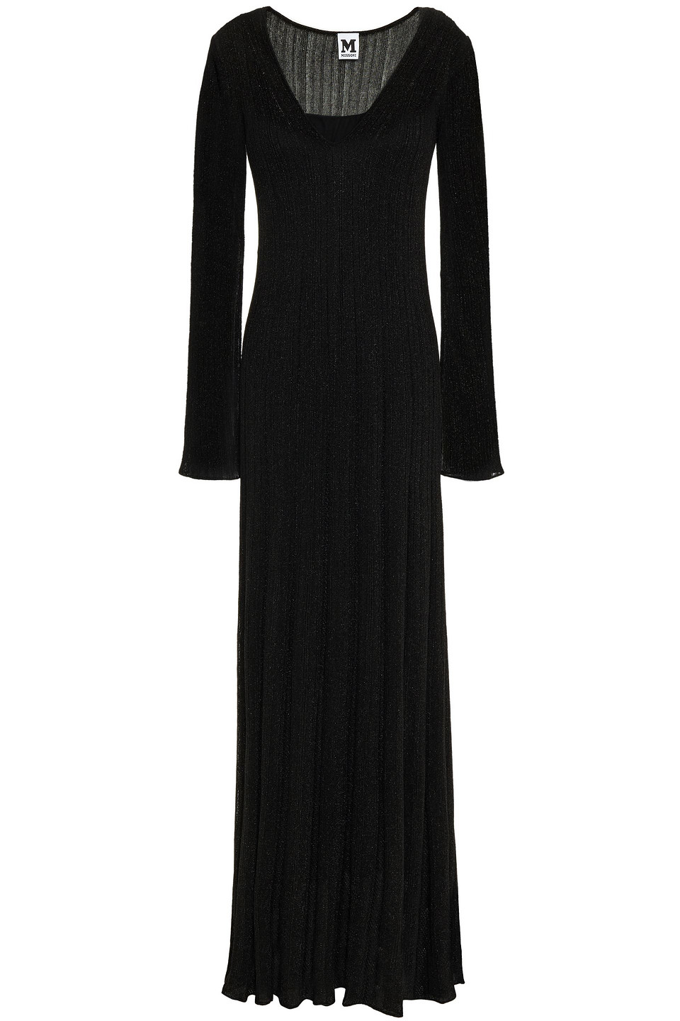 M Missoni Woman Metallic Crochet-knit Maxi Dress Black Size 40 M Missoni Woman Metallic Crochet-knit Maxi Dress Black Size 40
