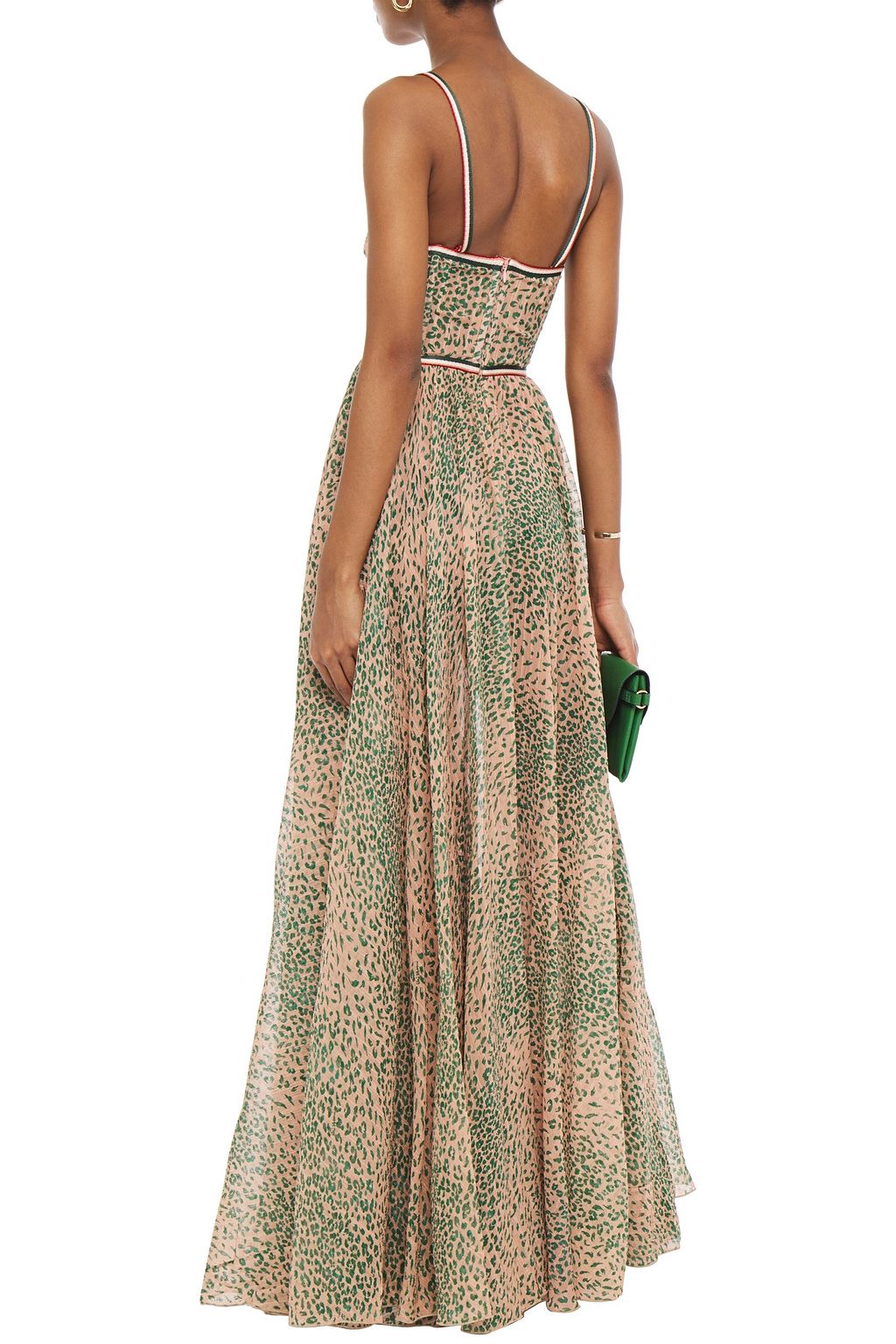 MISSONI Gathered printed cotton and silk-blend georgette maxi dress