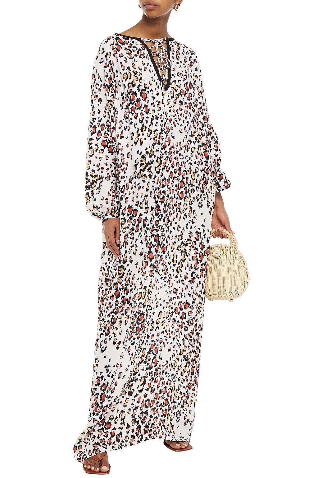 MISSONI Leopard-print crepe kaftan