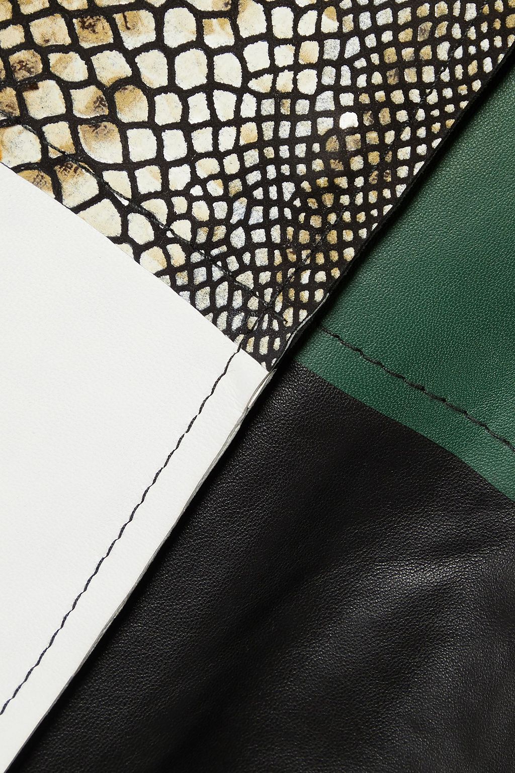 STAND STUDIO Nino patchwork leather coat