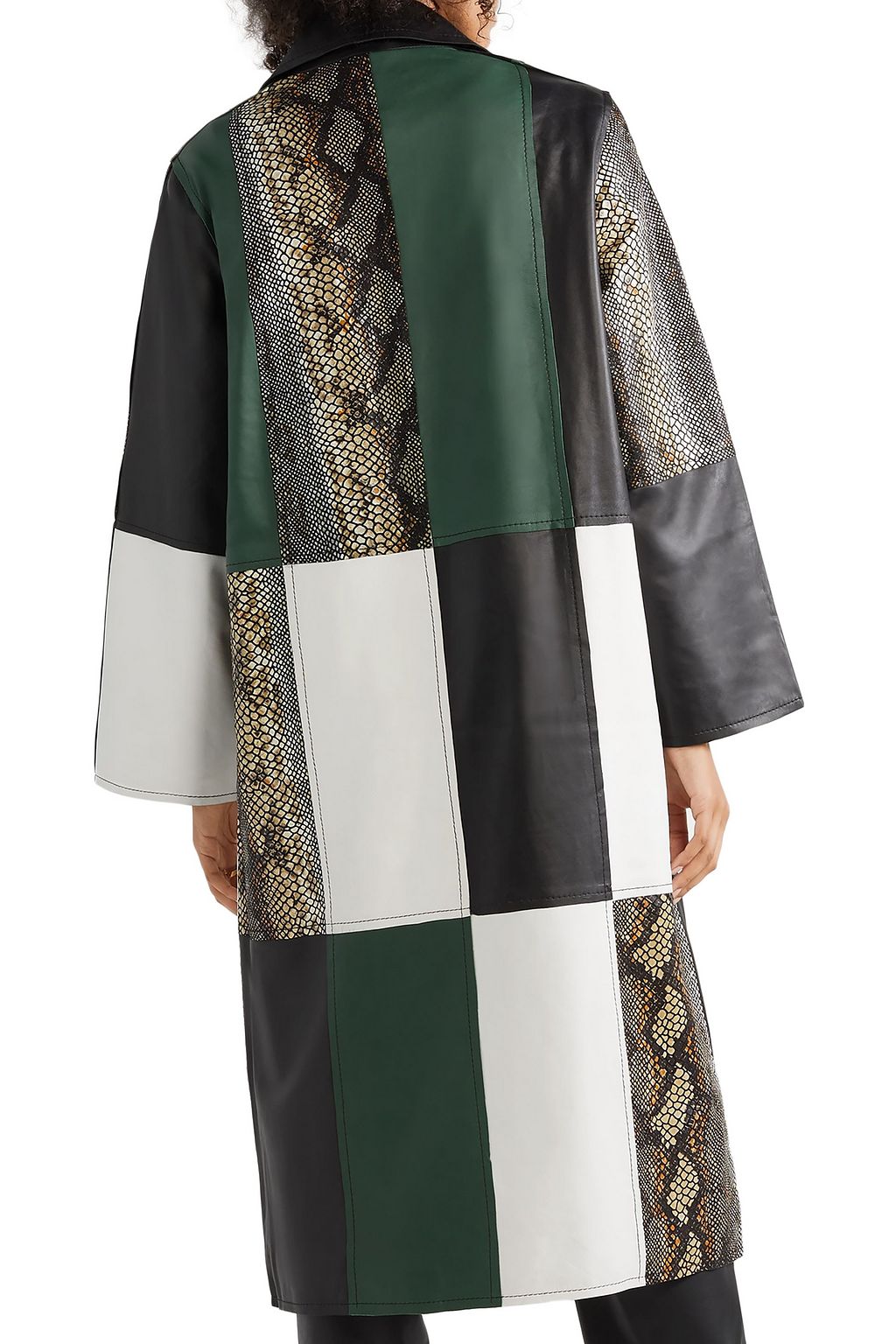 STAND STUDIO Nino patchwork leather coat