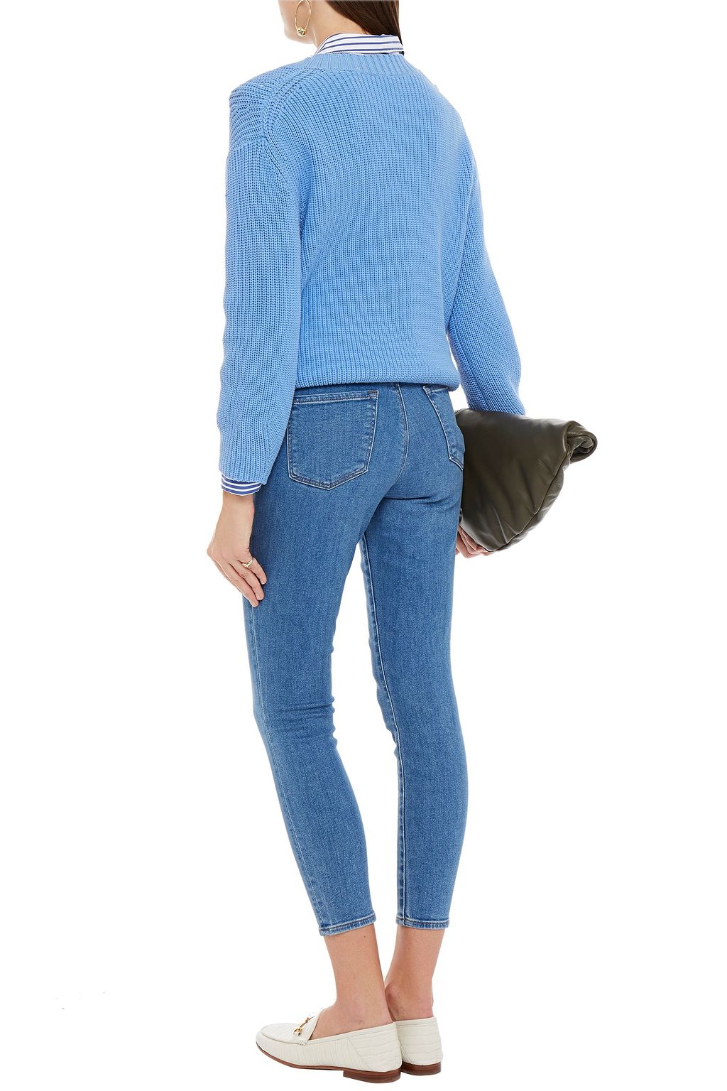 J BRAND Cropped high-rise skinny jeans