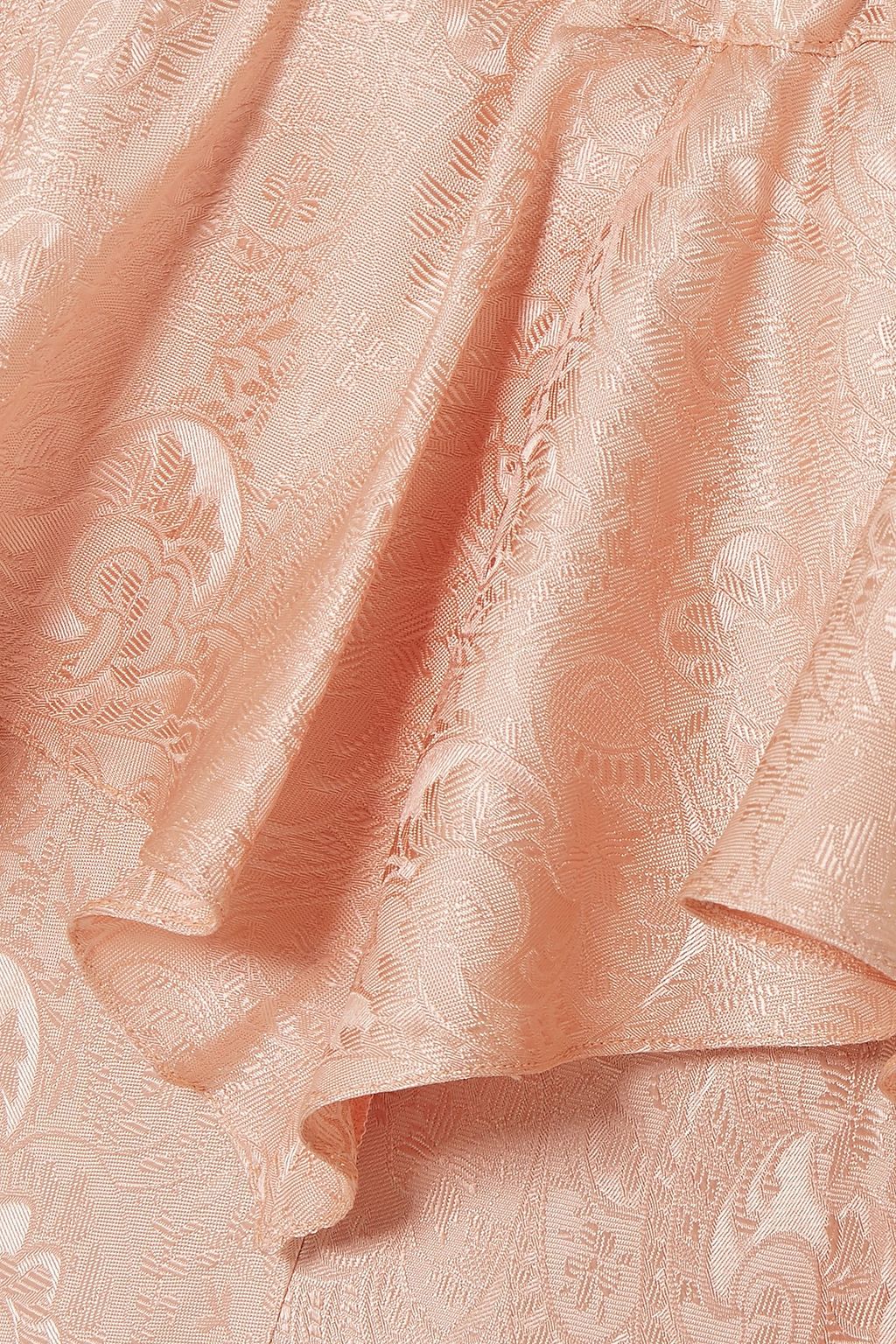 CHLOÉ Layered ruffled silk-jacquard maxi dress