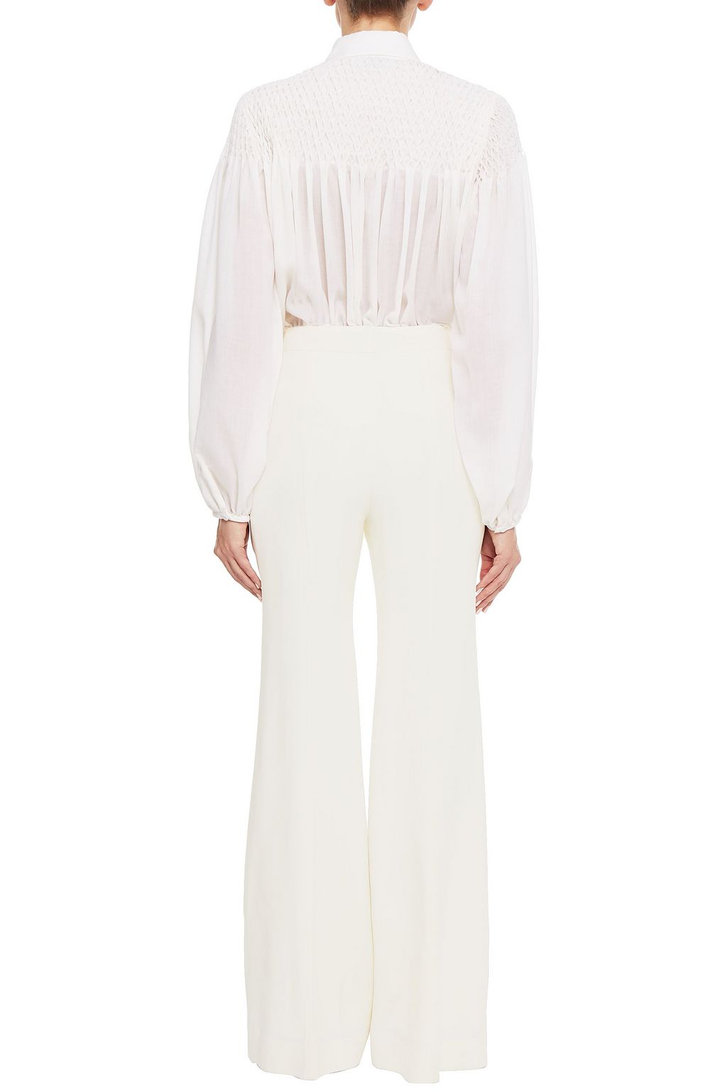 GABRIELA HEARST Leda silk and wool-blend cady flared pants