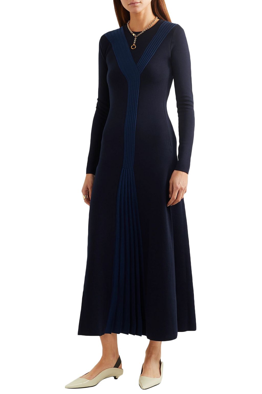 GABRIELA HEARST Boris pleated wool-blend maxi dress