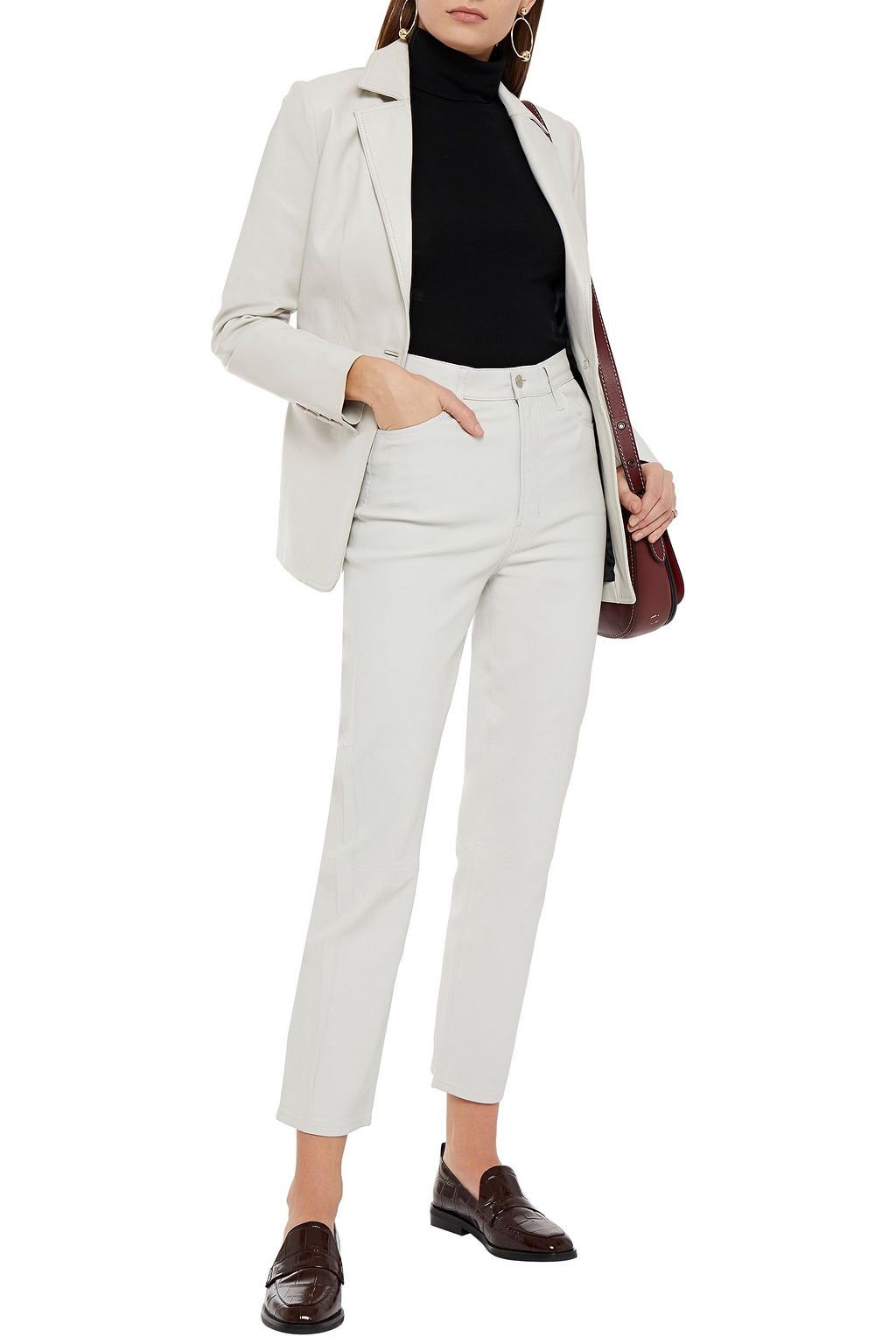 J BRAND Jules leather straight-leg pants