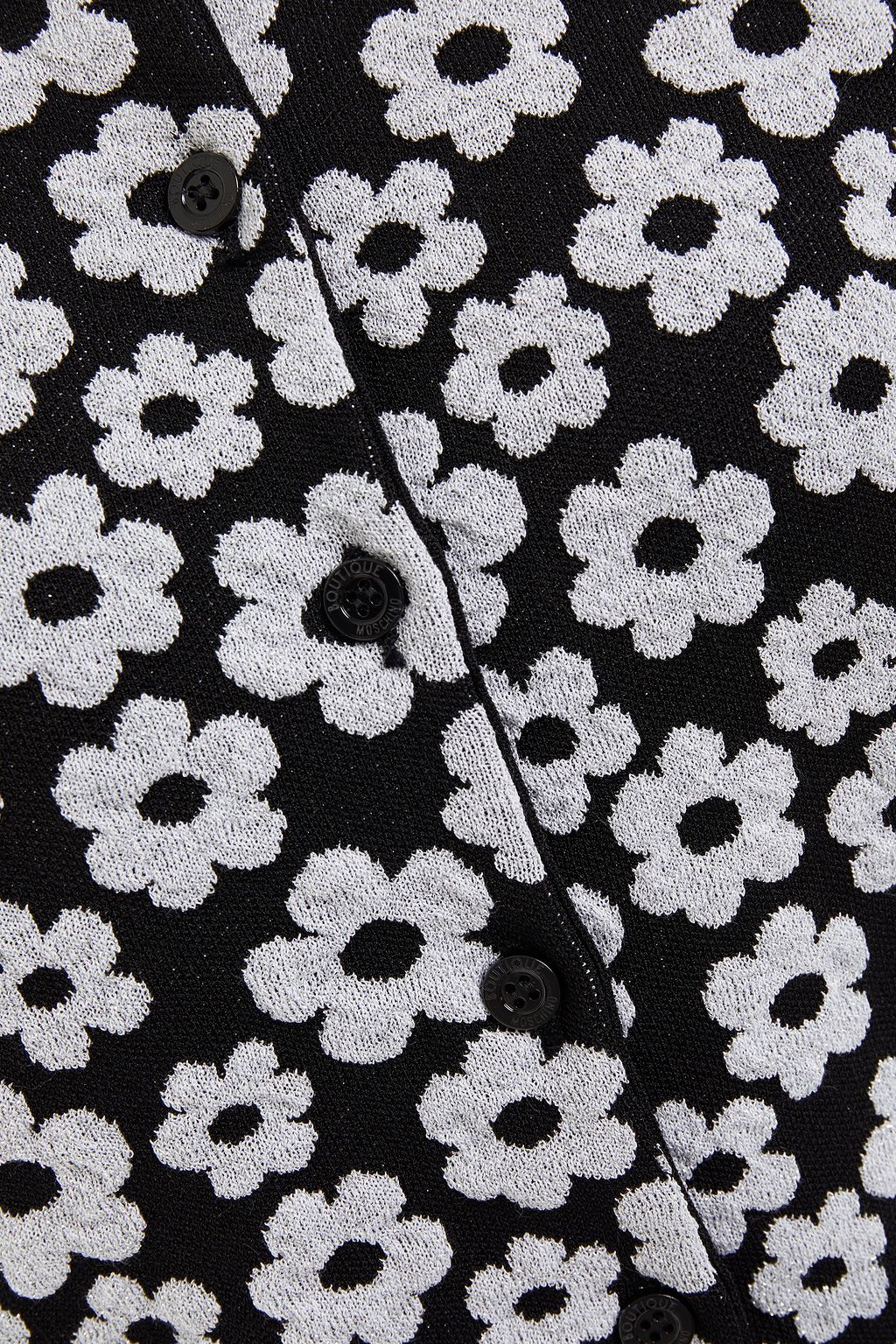 BOUTIQUE MOSCHINO Metallic jacquard-knit cardigan