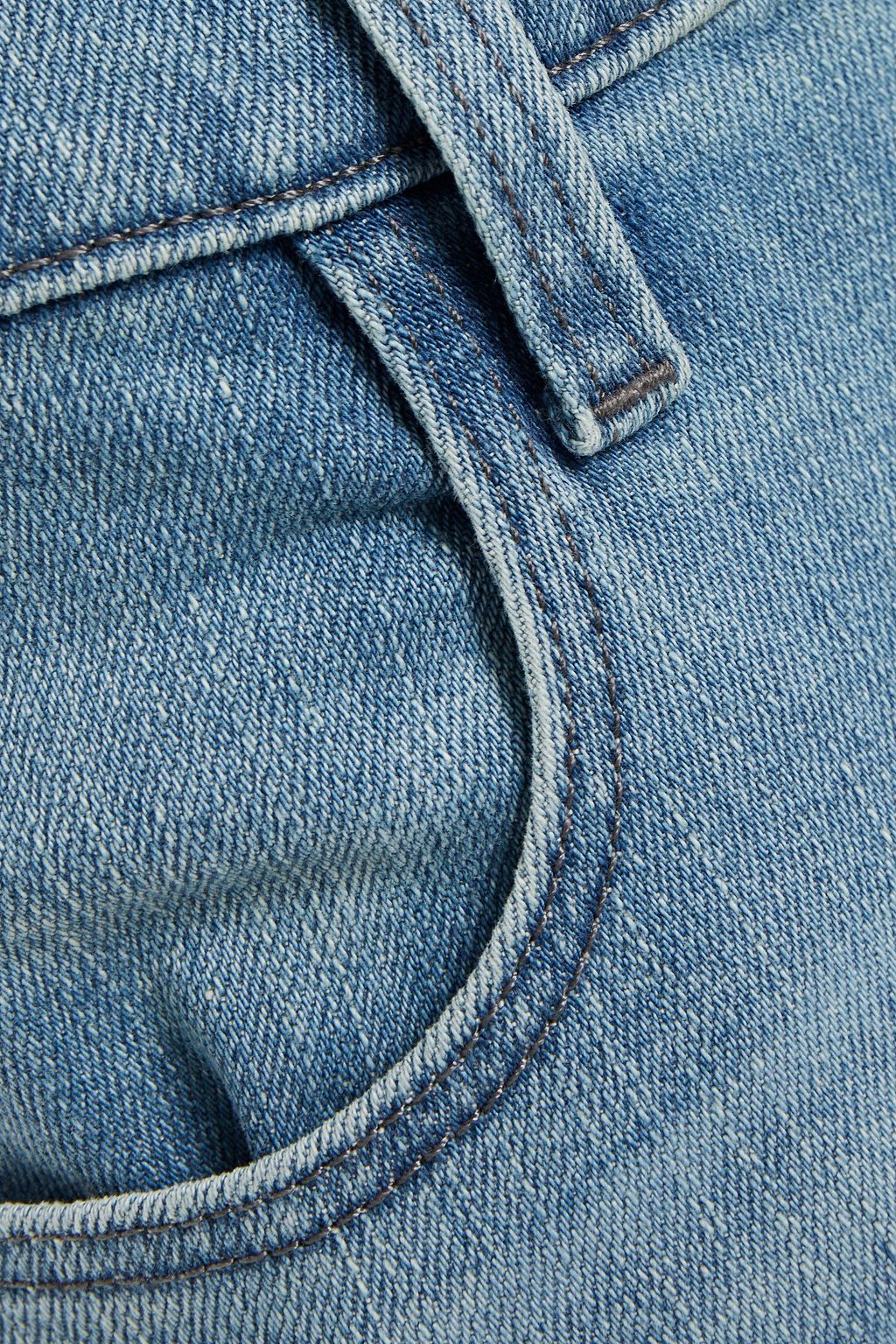 J BRAND Cropped frayed mid-rise skinny jeans