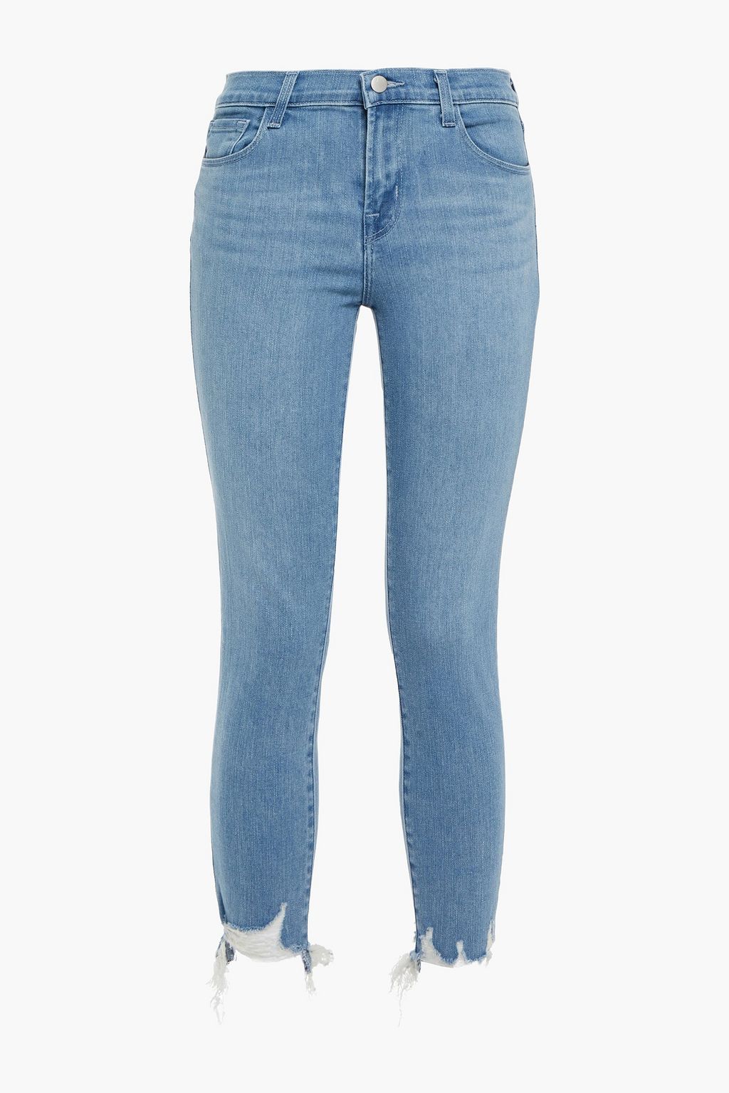 J BRAND 835 cropped distressed mid-rise skinny jeans | Sale up to 70% off |  THE OUTNET