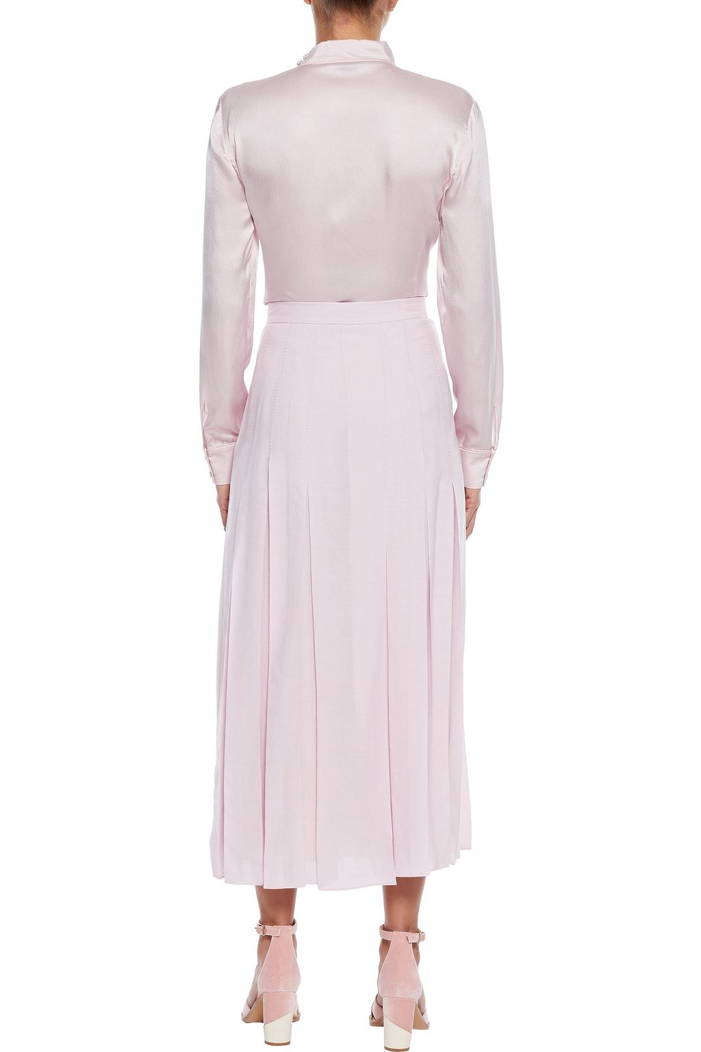 GABRIELA HEARST Marcelina draped hammered-silk blouse