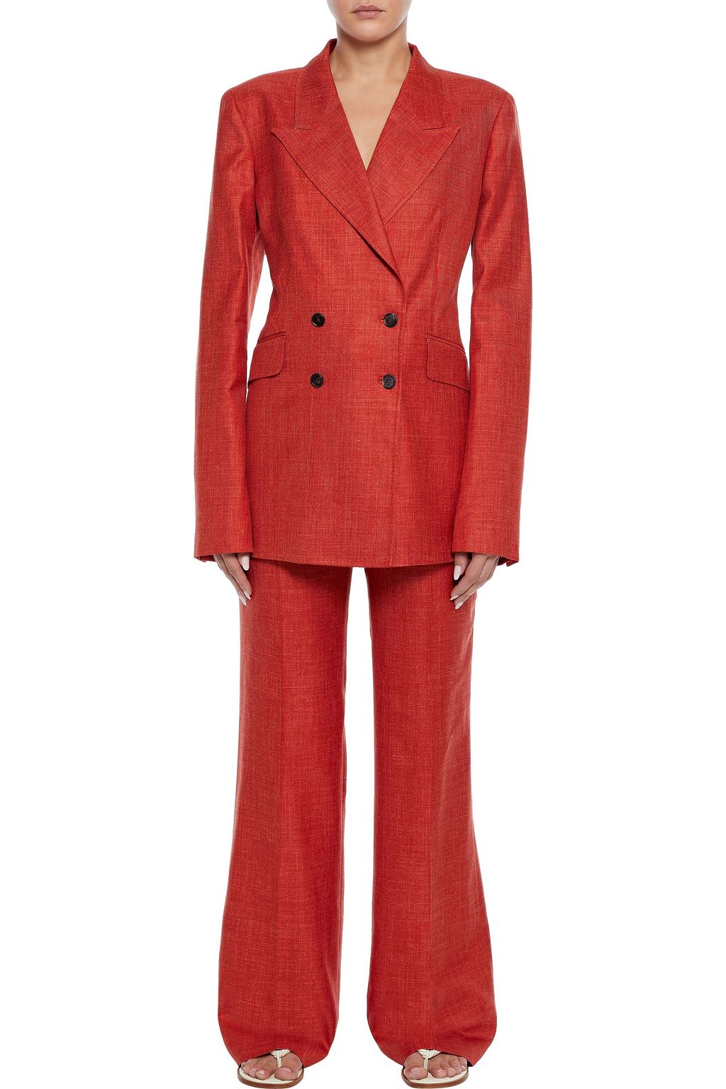 GABRIELA HEARST Vesta wool, silk and linen-blend wide-leg pants