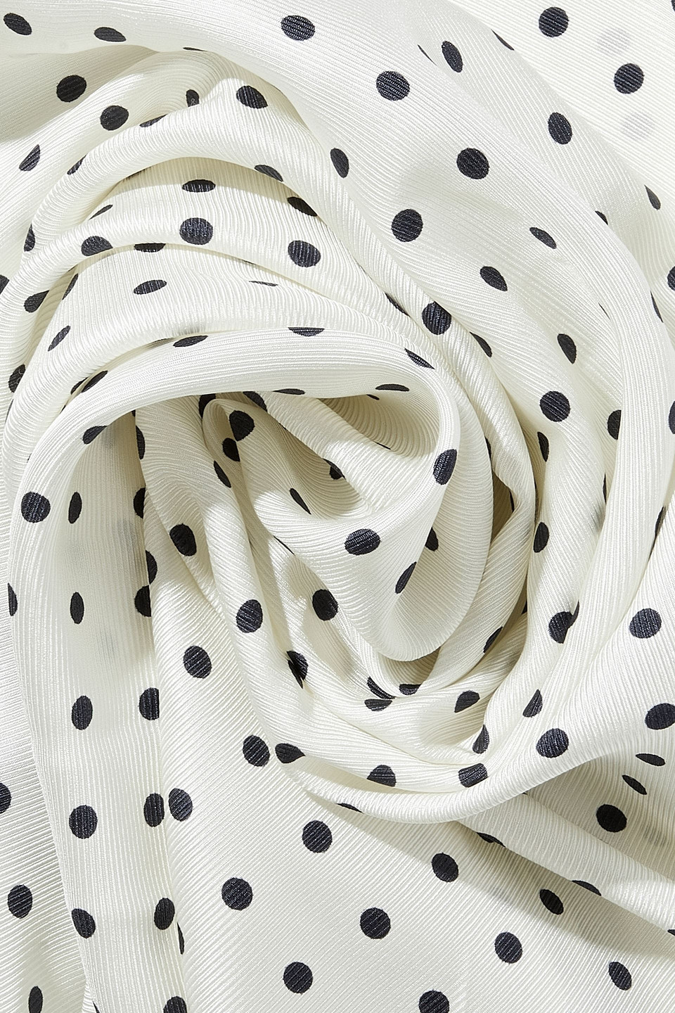 Click to view more detailed imagery on our partner's website Gabriela Hearst Sebastian Polka-dot Silk-twill Scarf In Ivory