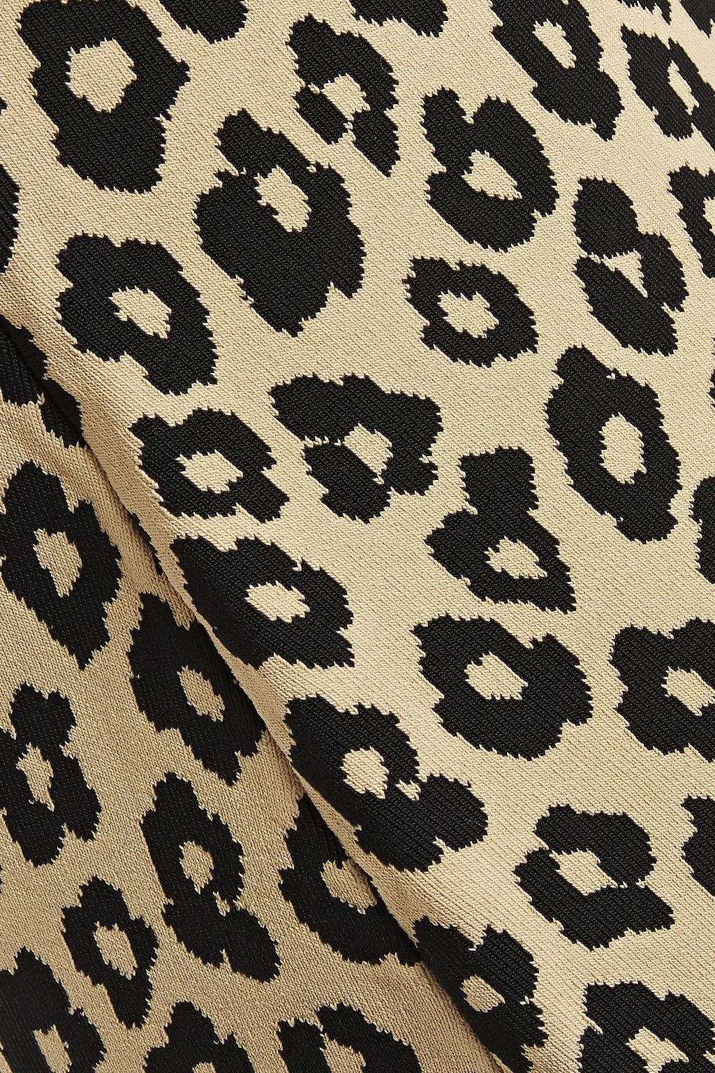THEORY Leopard-print jacquard-knit mini dress