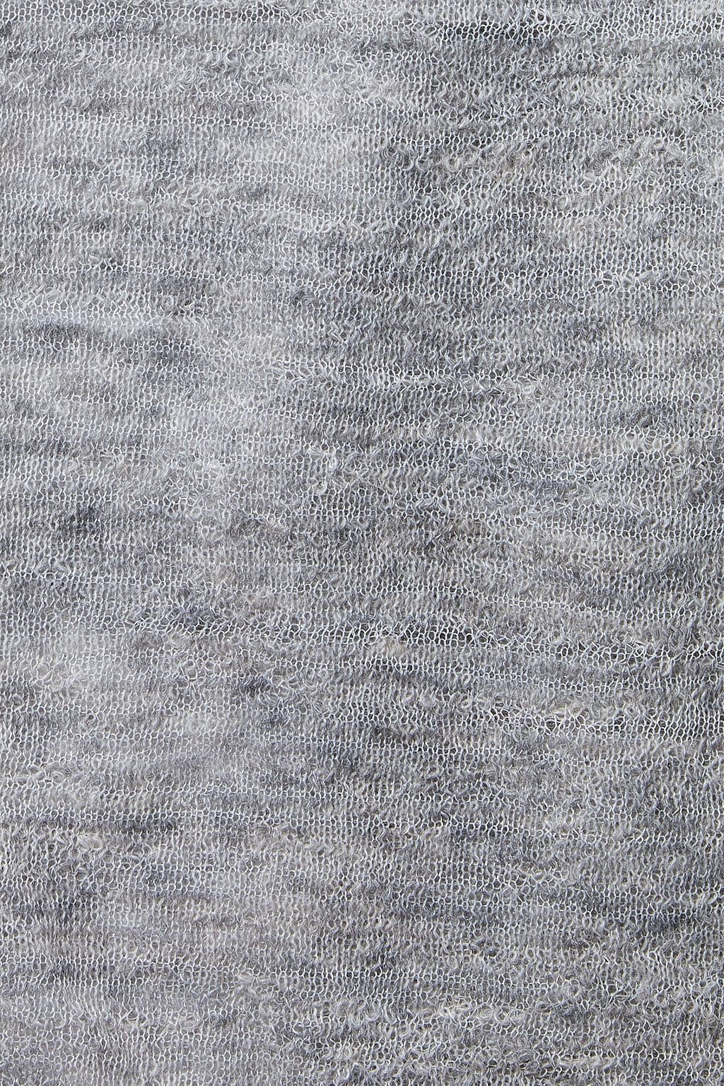 AUTUMN CASHMERE Mélange brushed knitted scarf