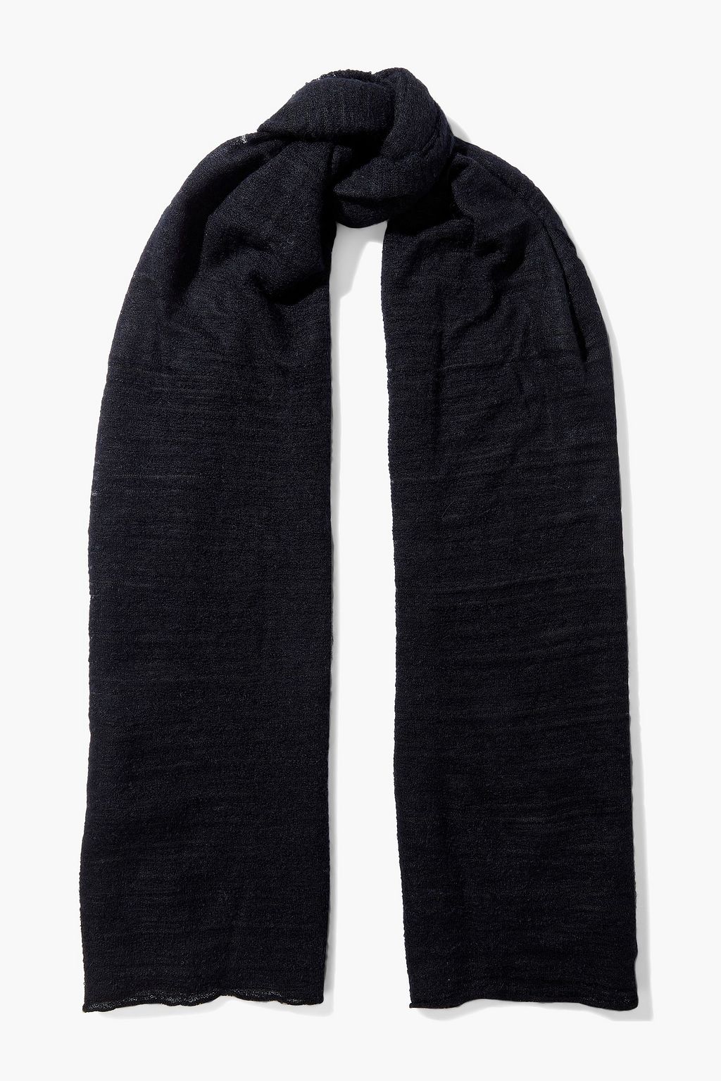 knitted black scarf
