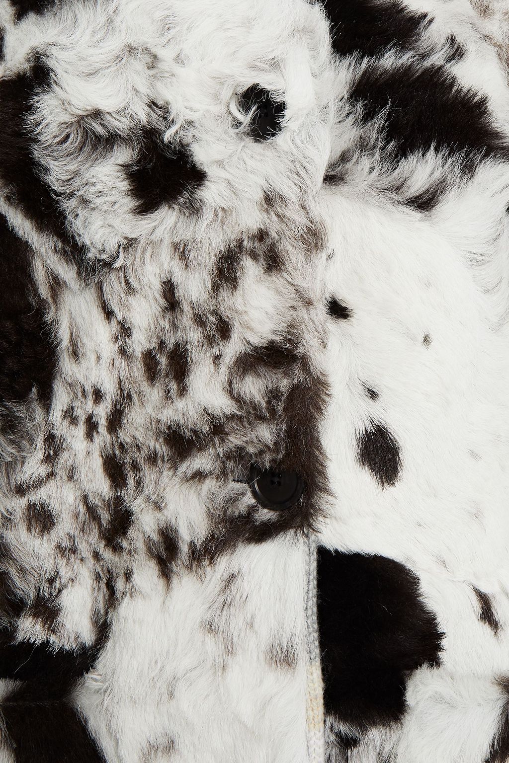 MISSONI Reversible shearling and checked wool-blend coat