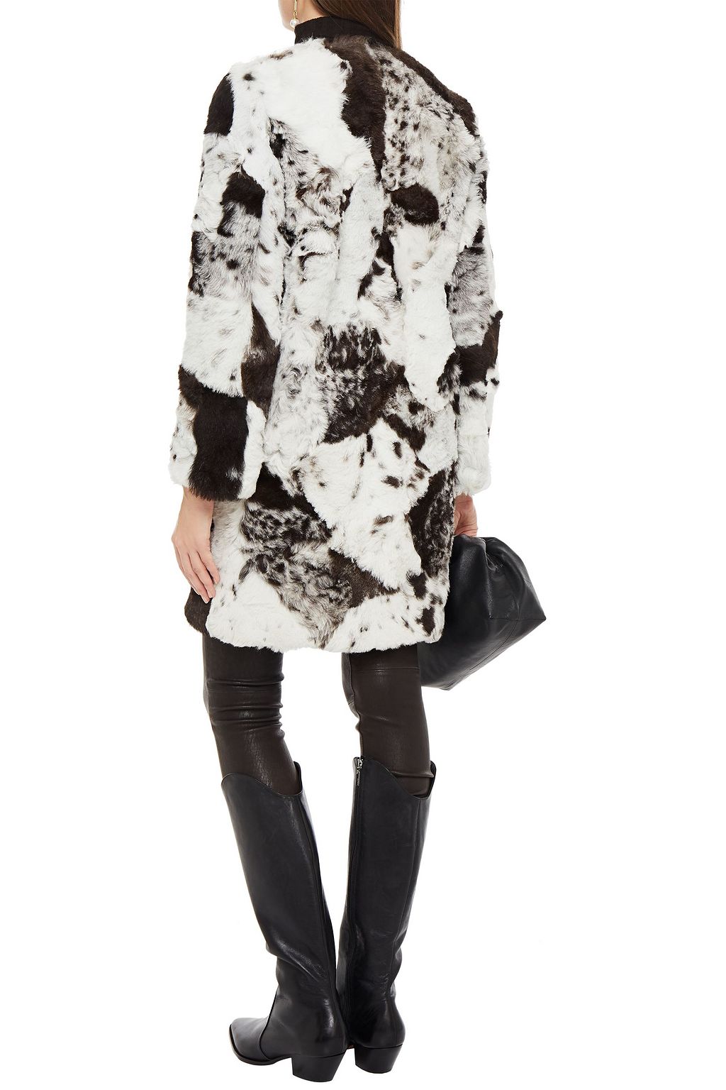MISSONI Reversible shearling and checked wool-blend coat