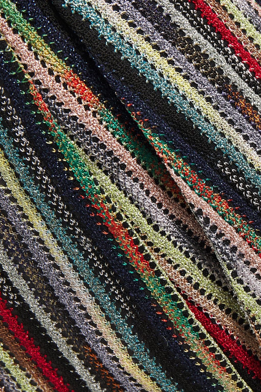 MISSONI Metallic crochet-knit wide-leg pants