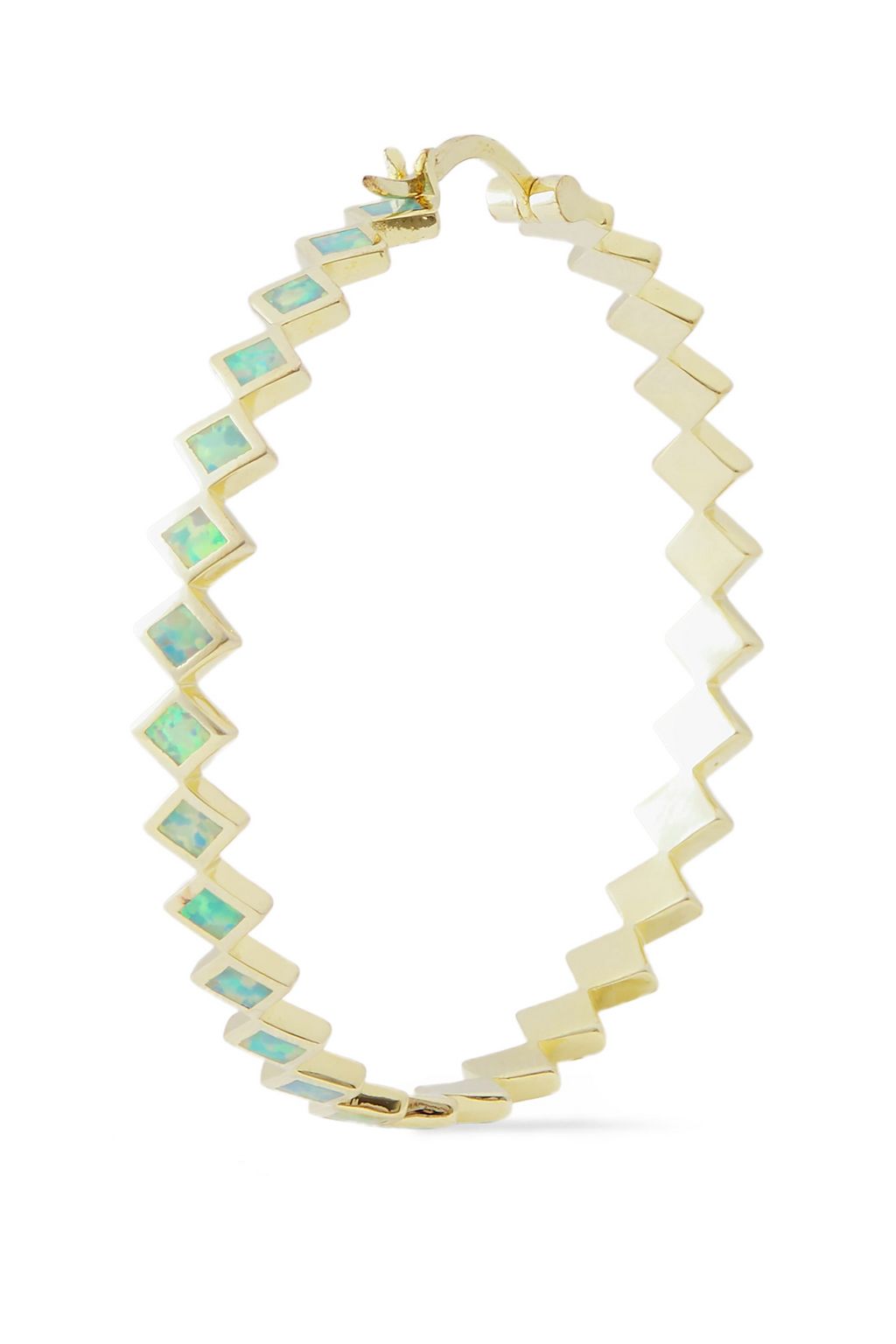 NOIR JEWELRY 14-karat gold-plated resin hoop earrings